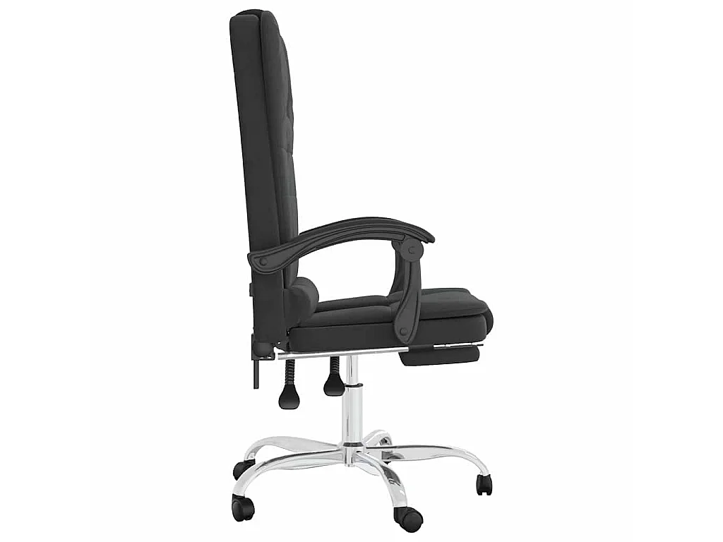 Fauteuil de massage inclinable de bureau Noir Similicuir