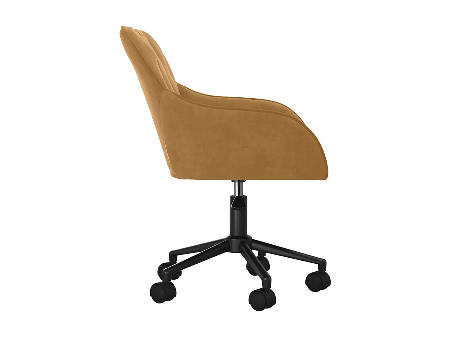 Chaise pivotante de bureau Marron Velours