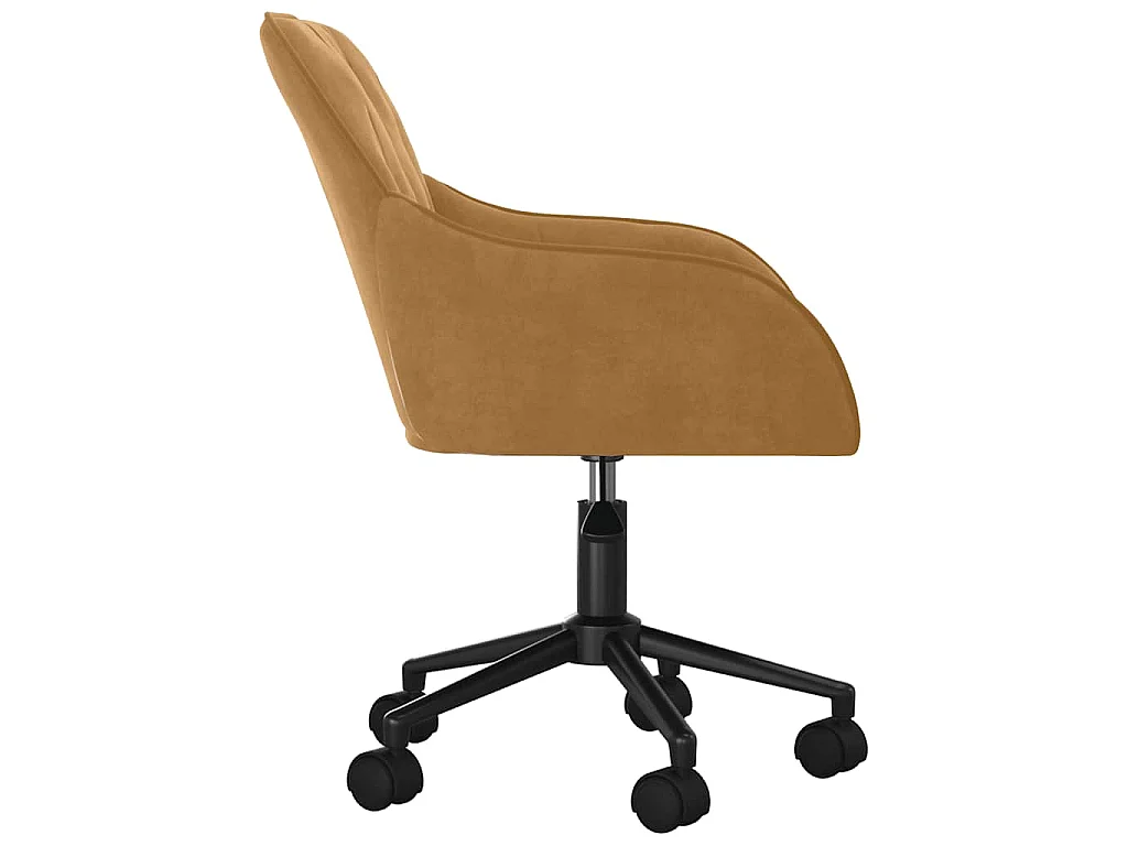 Bürostuhl Drehbar Braun Samt