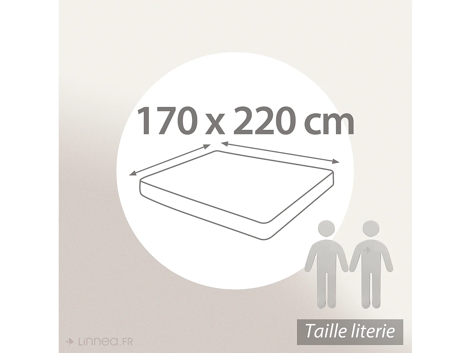 Protège matelas 170x220 cm bonnet 40 cm ACHUA molleton coton 400 g/m²