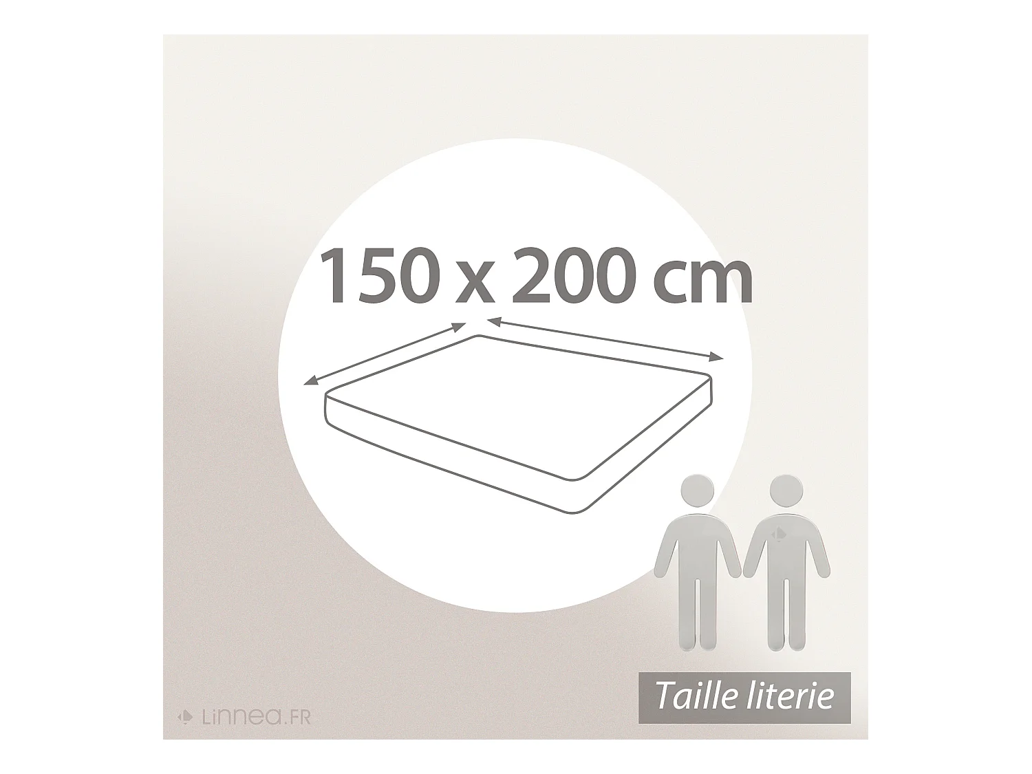 Housse de matelas imperméable Céline 150x200cm matelas 16 à 20cm