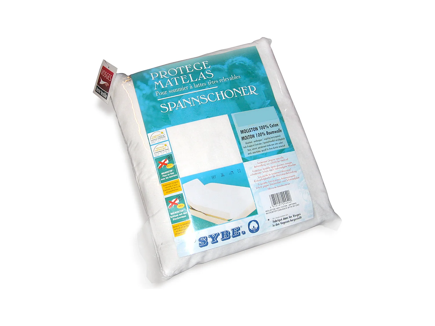 Protège matelas absorbant Antonin blanc 2x70x190 Spécial lit articulé TR Grand bonnet 40cm