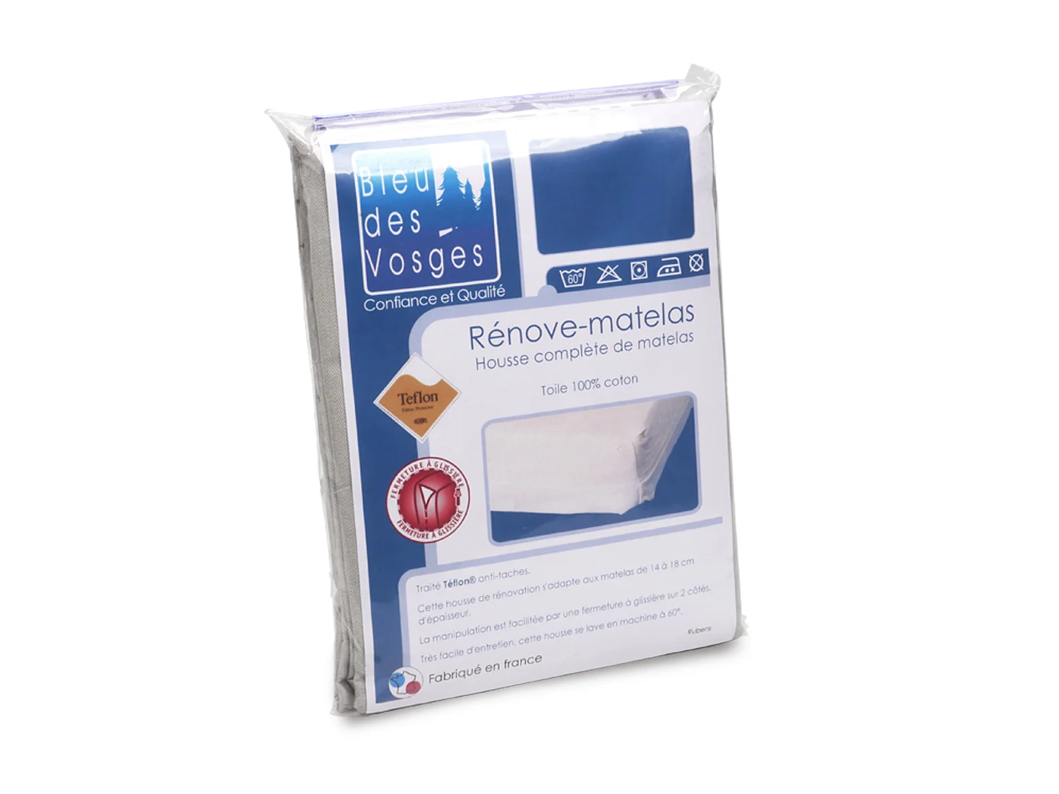 Rénove matelas Rubens housse 140x190cm matelas 18 à 22cm