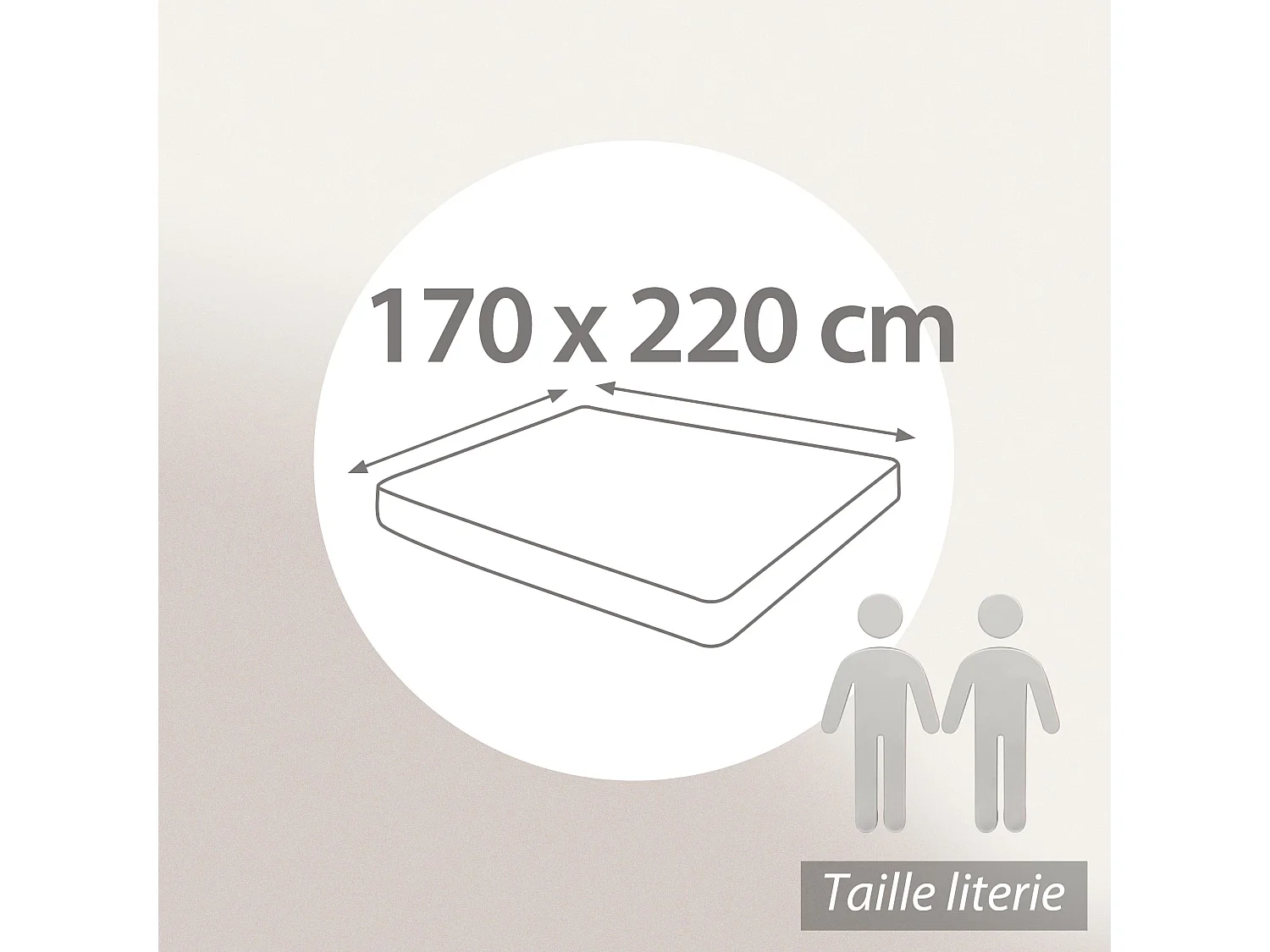 Protège matelas 170x220 cm bonnet 30 cm ACHUA molleton coton 400 g/m2