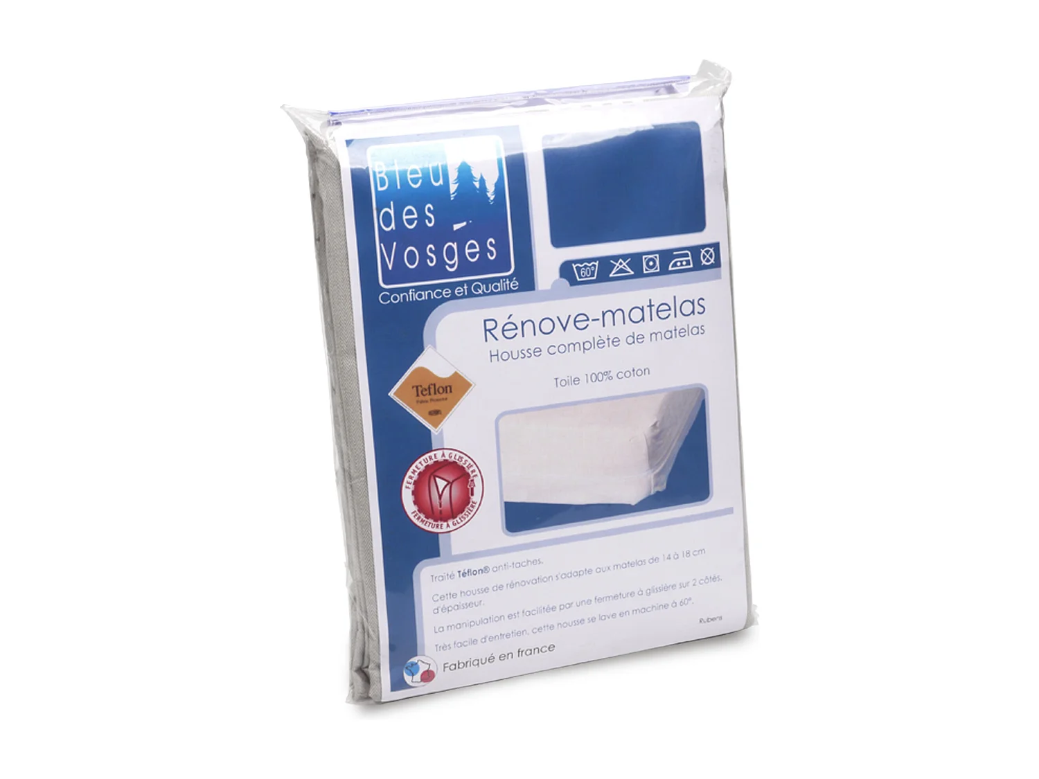 Rénove matelas Rubens housse 160x200cm matelas 18 à 22cm