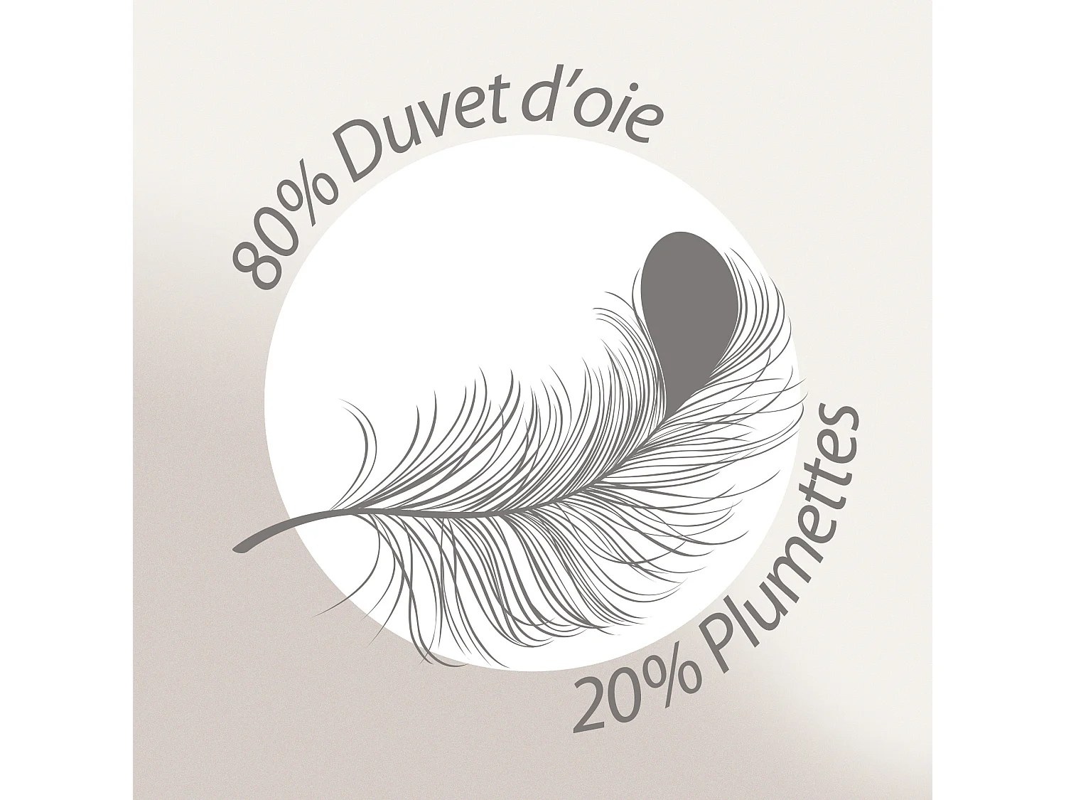 Couette 280x240 cm été CAP NORD garnissage naturel duvet d'oie 250 g/m2