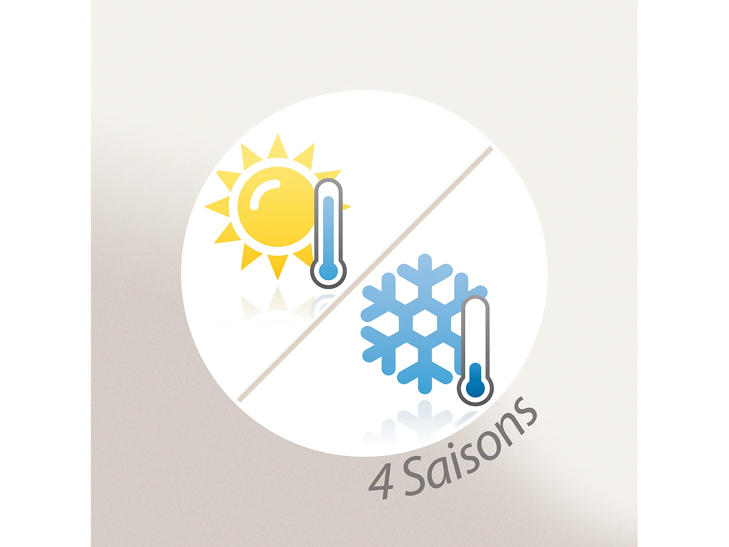 Couette 240x220 cm 4 saisons FINLANDE garnissage naturel duvet de canard 180+300 = 480 g/m2