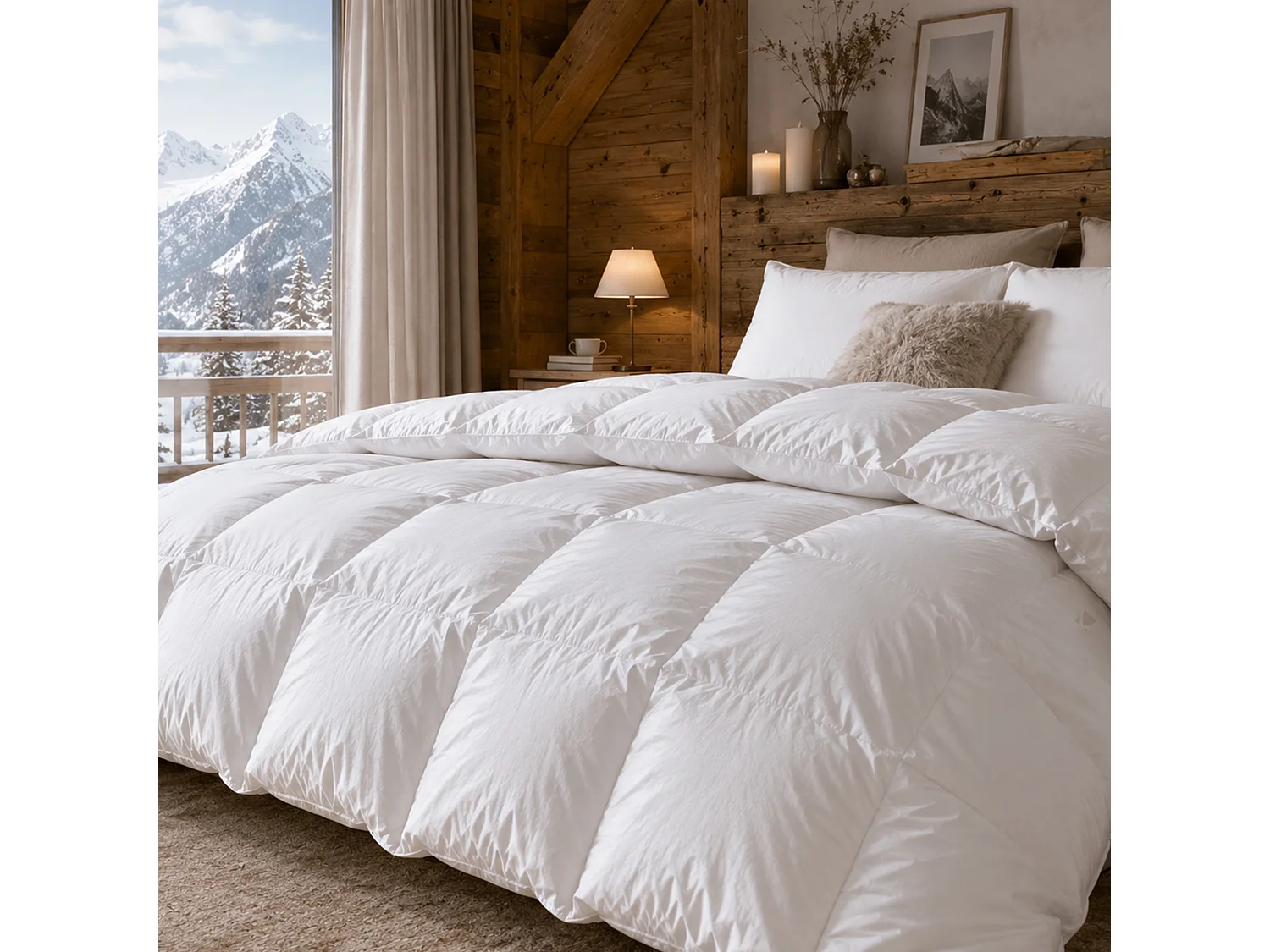Couette 280x240 cm hiver PICARDIE garnissage naturel duvet de canard 500 g/m2