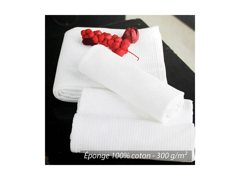 Serviette de toilette 50x100 cm nid d'abeille PURE WAFFLE 300 g/m² anthracite