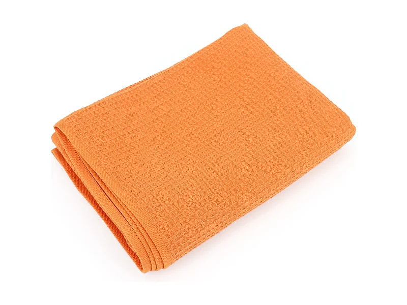 Serviette de toilette 50x100 cm nid d'abeille PURE WAFFLE 300 g/m² orange butane