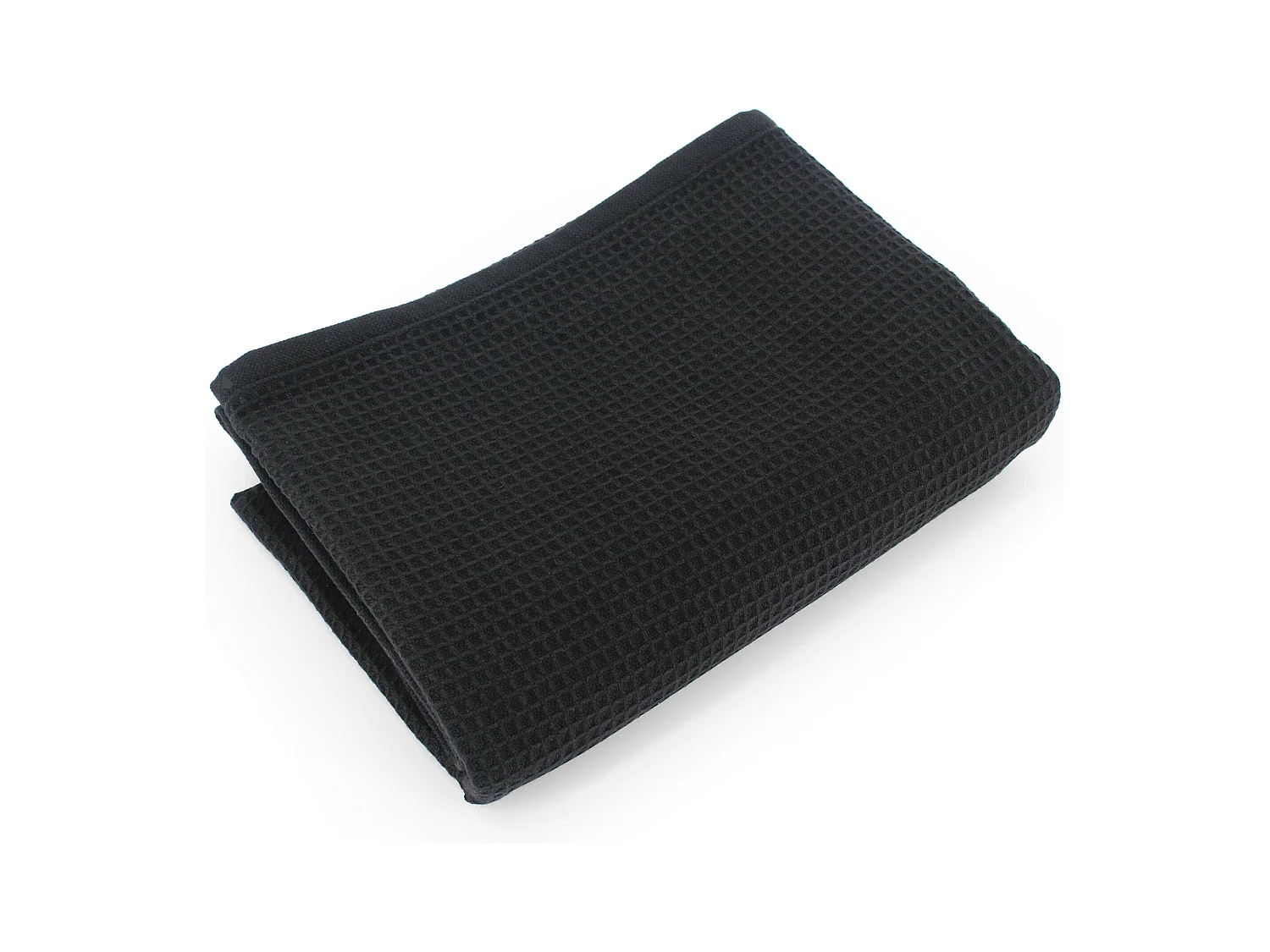Serviette de toilette 50x100 cm nid d'abeille PURE WAFFLE 300 g/m² noir