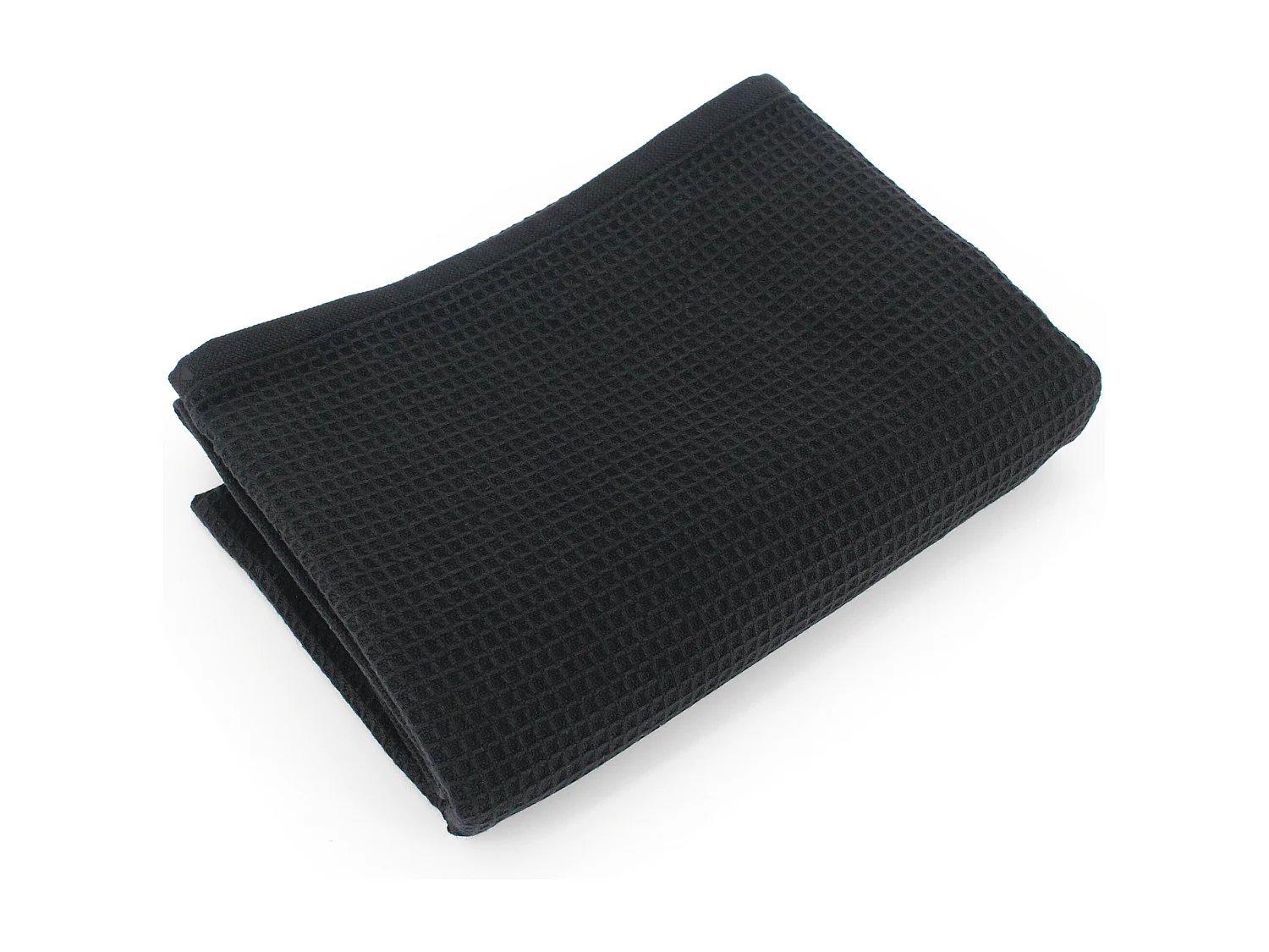 Serviette de toilette 50x100 cm nid d'abeille PURE WAFFLE 300 g/m² noir