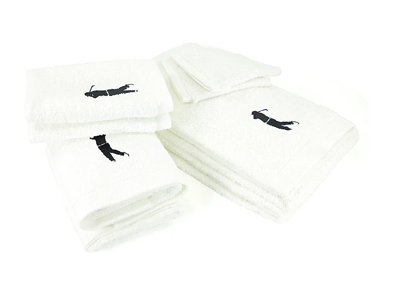 Parure de bain 8 pièces coton 550 g/m2 PURE GOLF Blanc