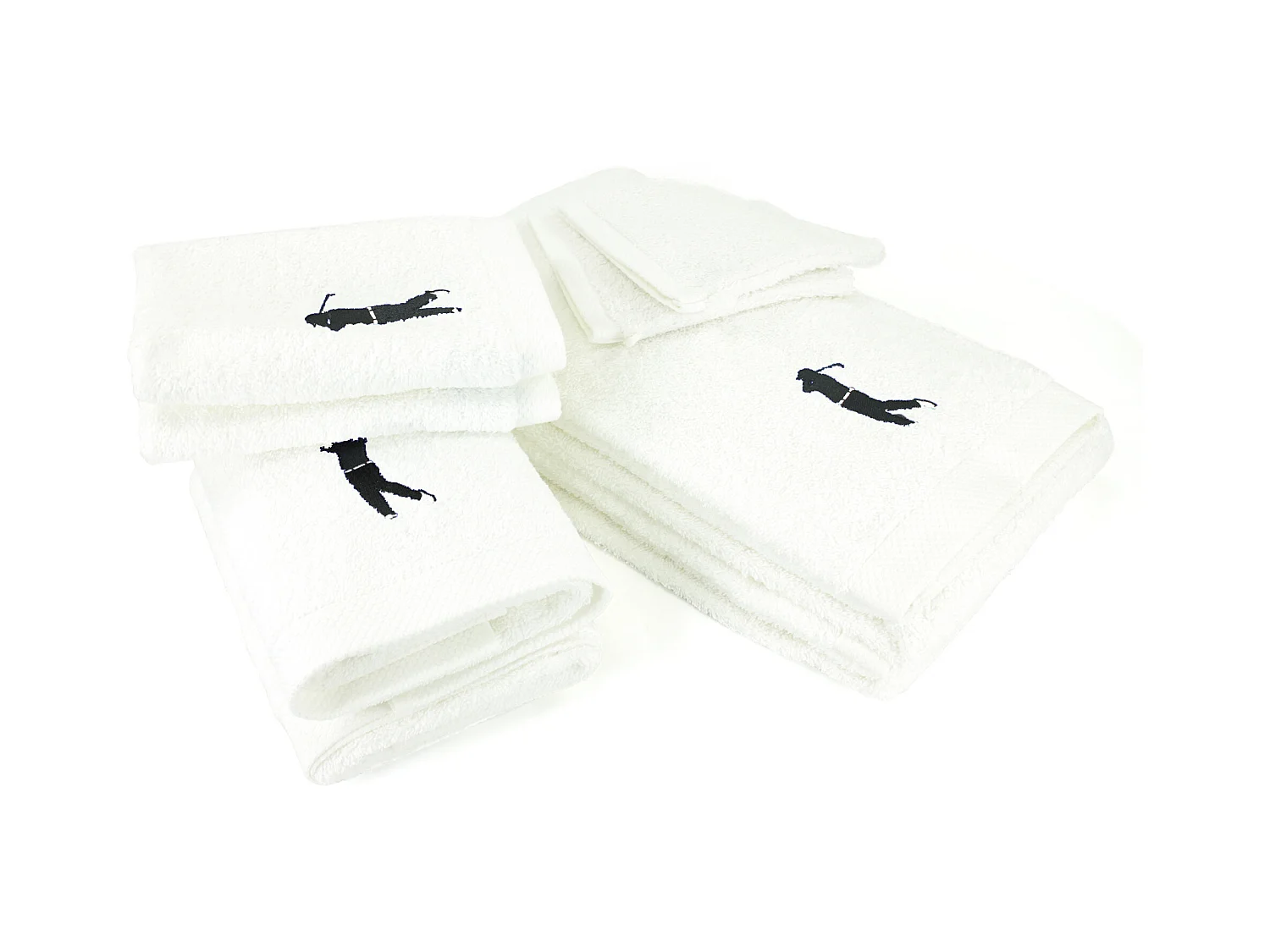 Parure de bain 8 pièces coton 550 g/m2 PURE GOLF Blanc