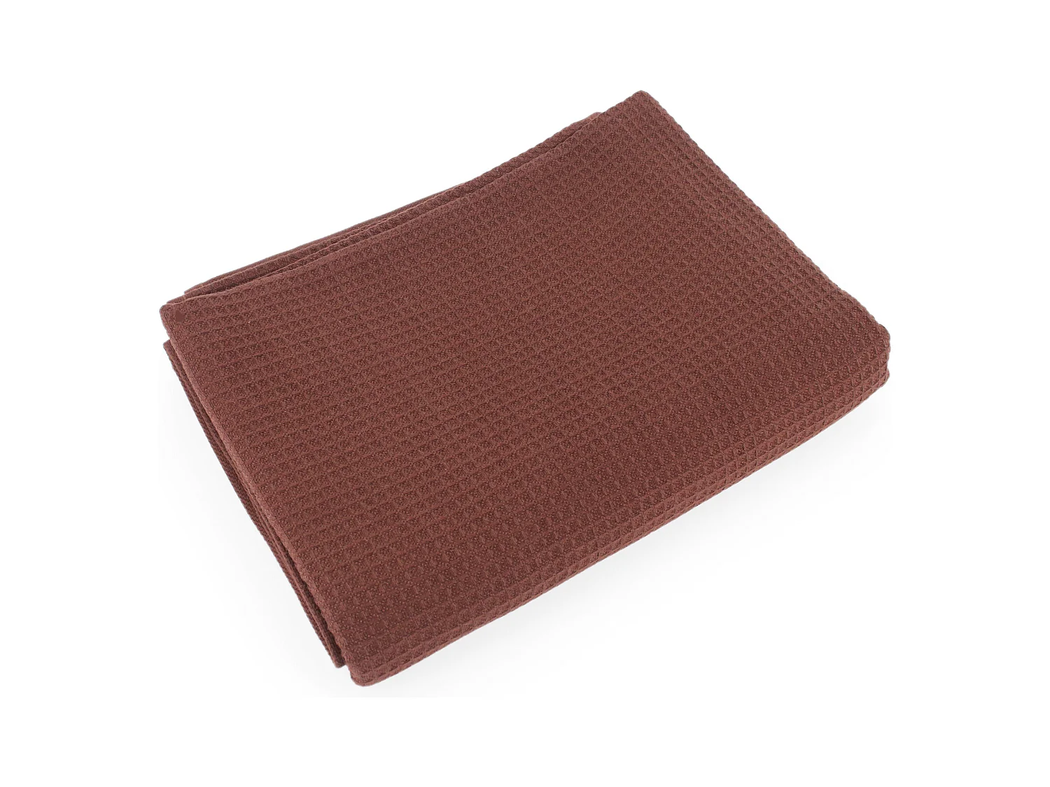Serviette de toilette 50x100 cm nid d'abeille PURE WAFFLE 300 g/m² marron
