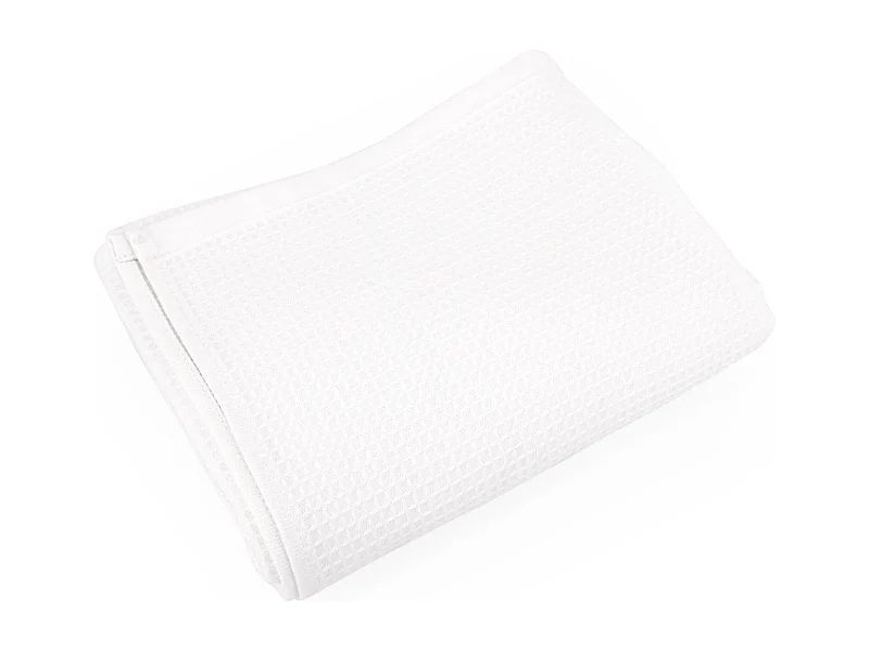 Serviette de toilette 50x100 cm nid d'abeille PURE WAFFLE 300 g/m² blanc