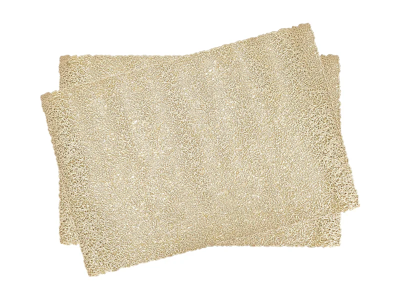 Lot de 2 sets de table IRISÉ Or