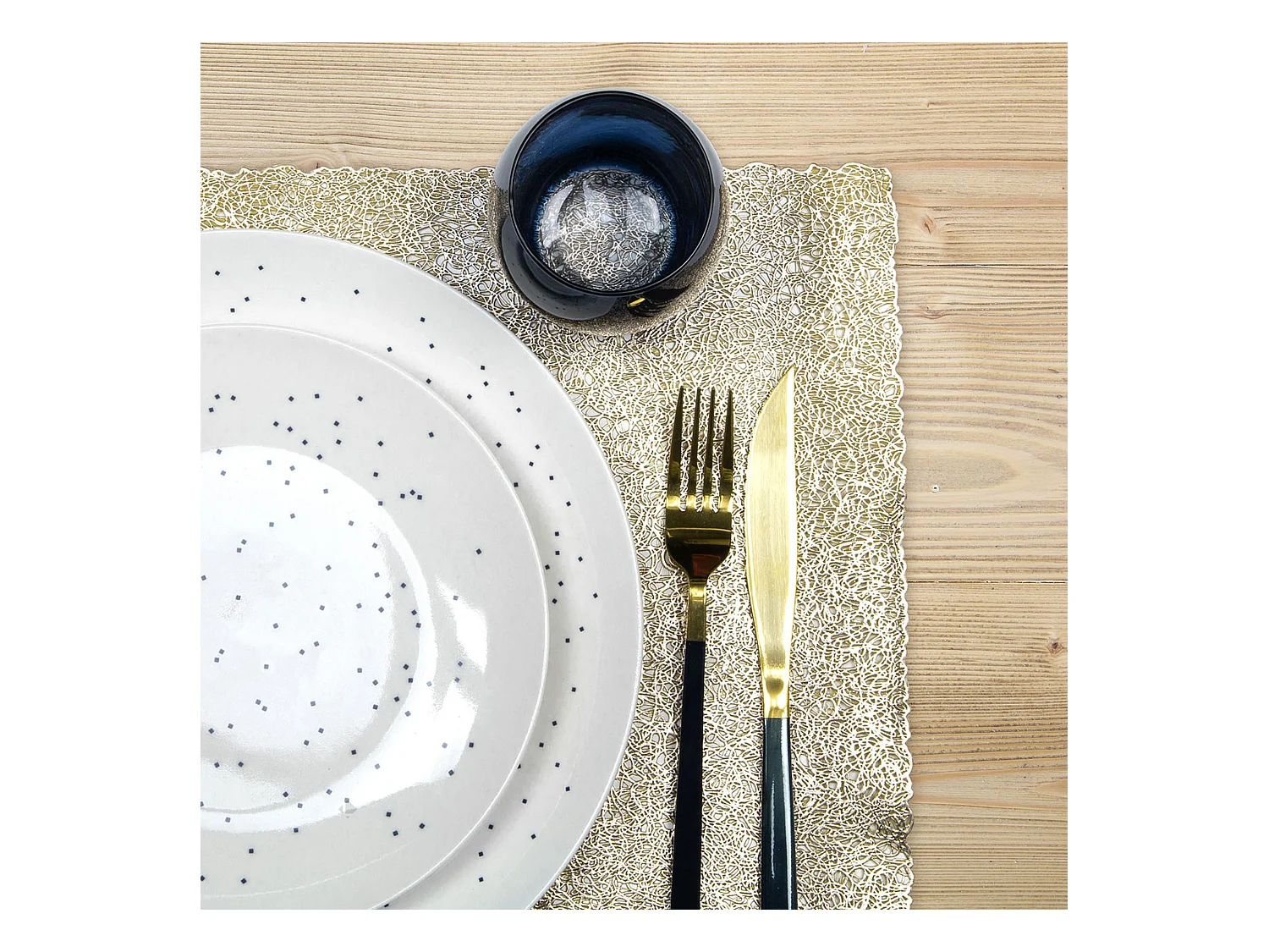 Lot de 2 sets de table IRISÉ Or