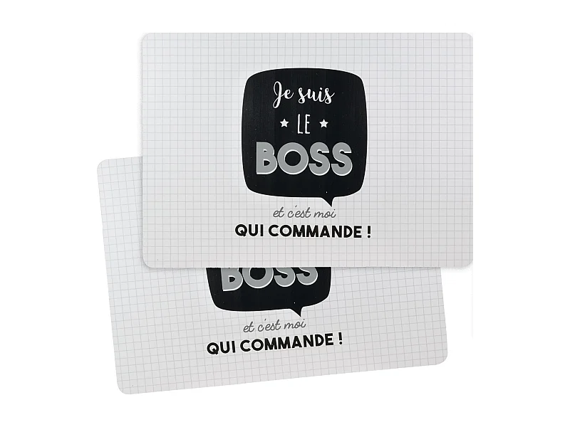 Lot de 2 sets de table JE SUIS Noir