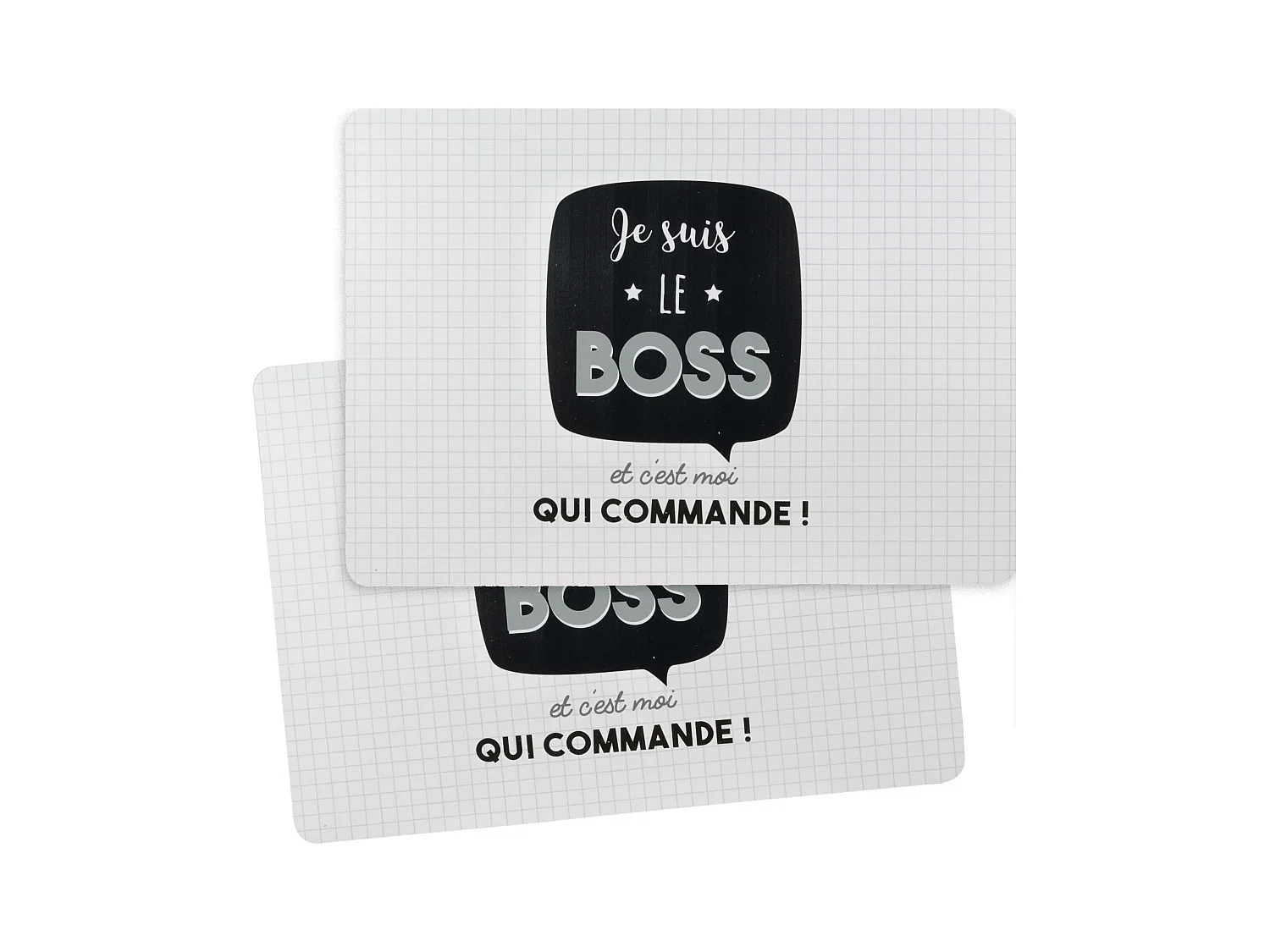 Lot de 2 sets de table JE SUIS Noir