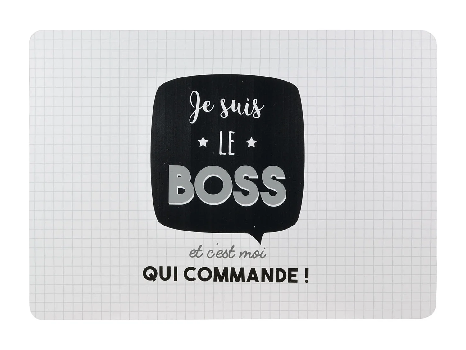 Lot de 2 sets de table JE SUIS Noir