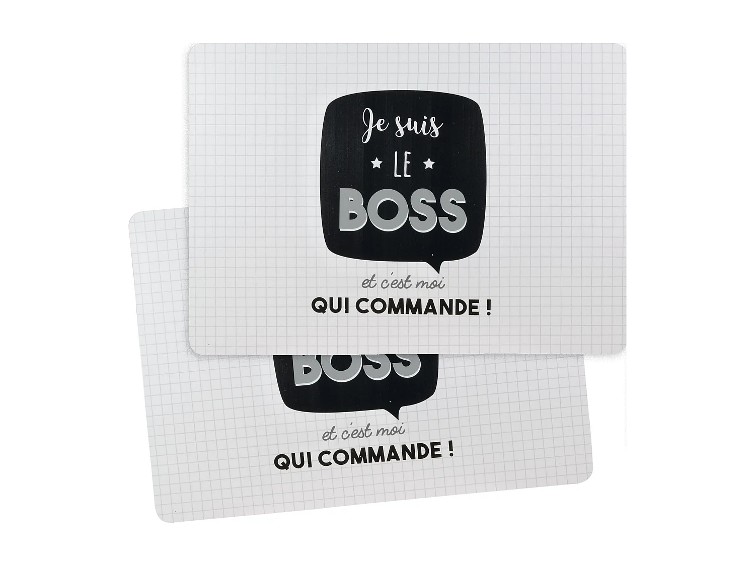 Lot de 2 sets de table JE SUIS Noir