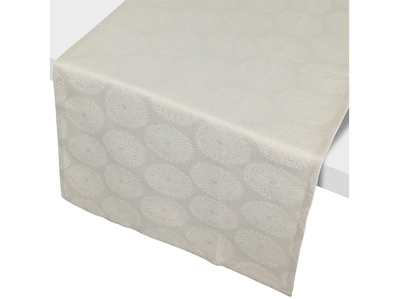 Chemin de table 45x150 cm HÉLIOS Ecru coton + enduction acrylique
