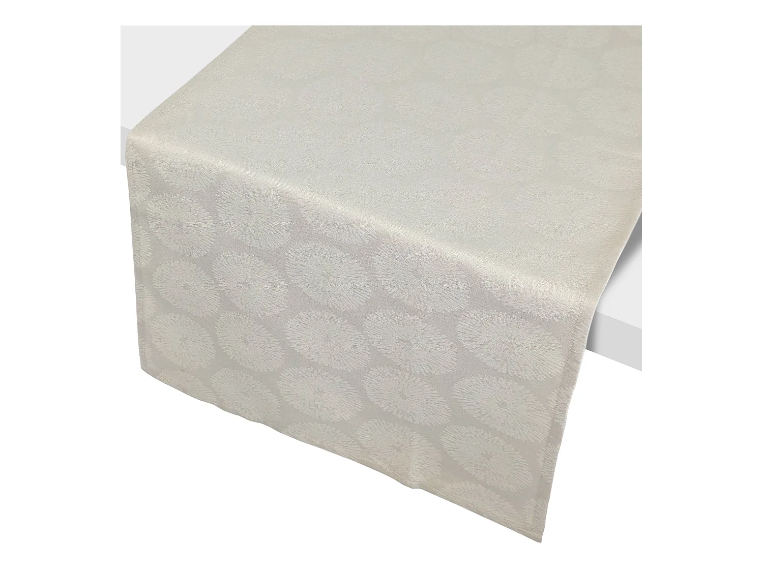 Chemin de table 45x150 cm HÉLIOS Ecru coton + enduction acrylique