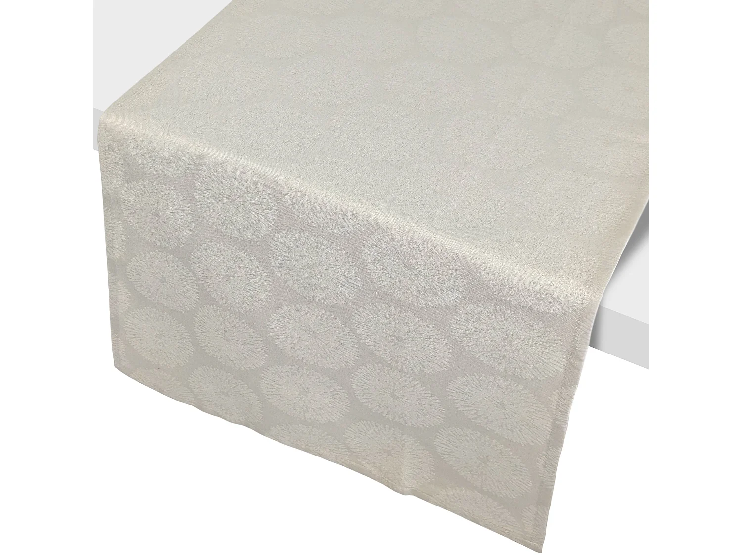 Chemin de table 45x150 cm HÉLIOS Ecru coton + enduction acrylique