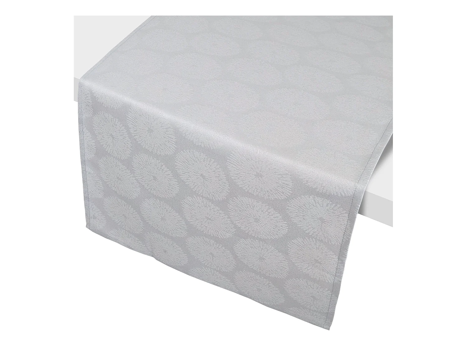 Chemin de table 45x150 cm HÉLIOS Perle coton + enduction acrylique