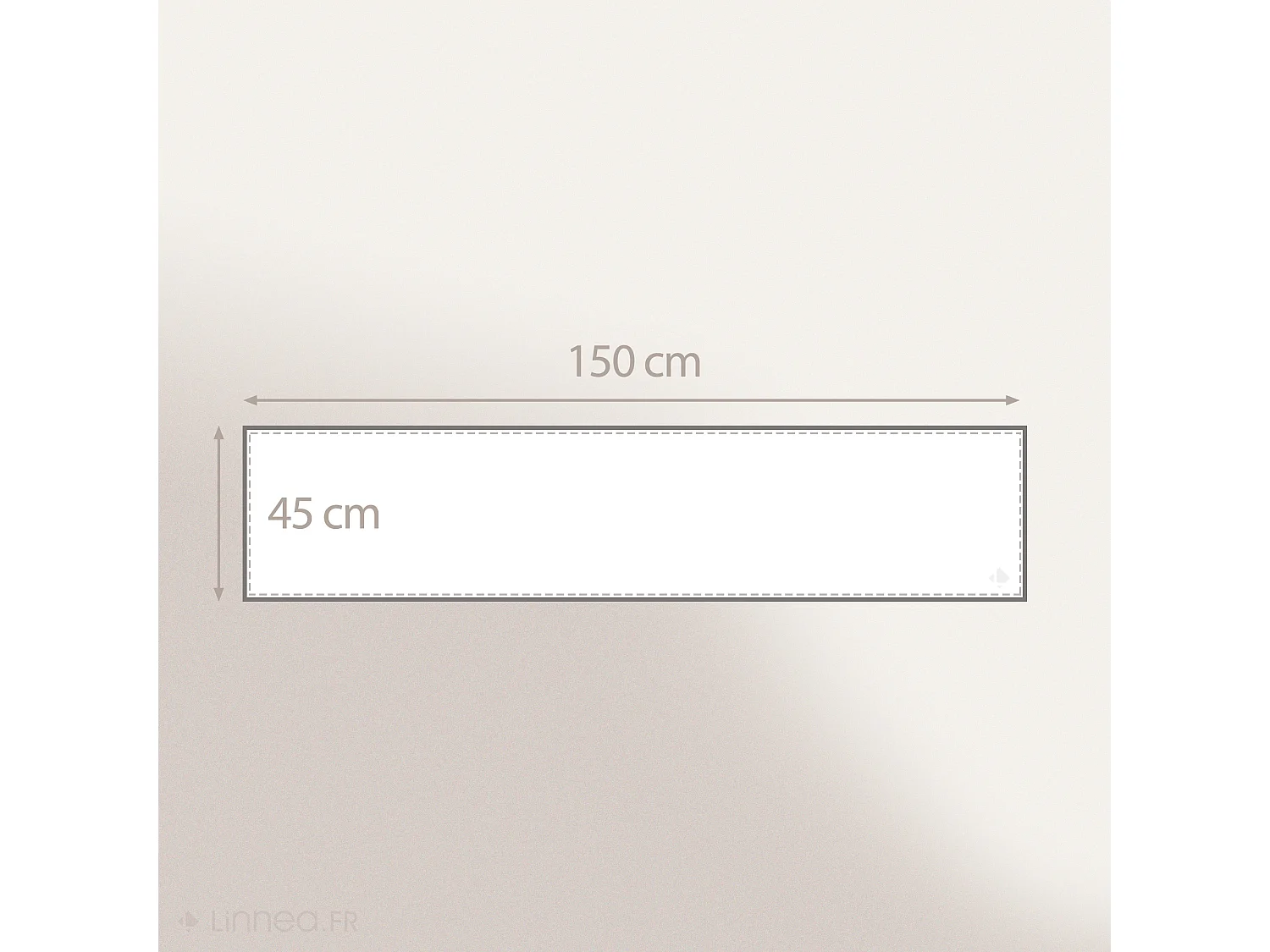 Chemin de table 45x150 cm HÉLIOS Perle coton + enduction acrylique