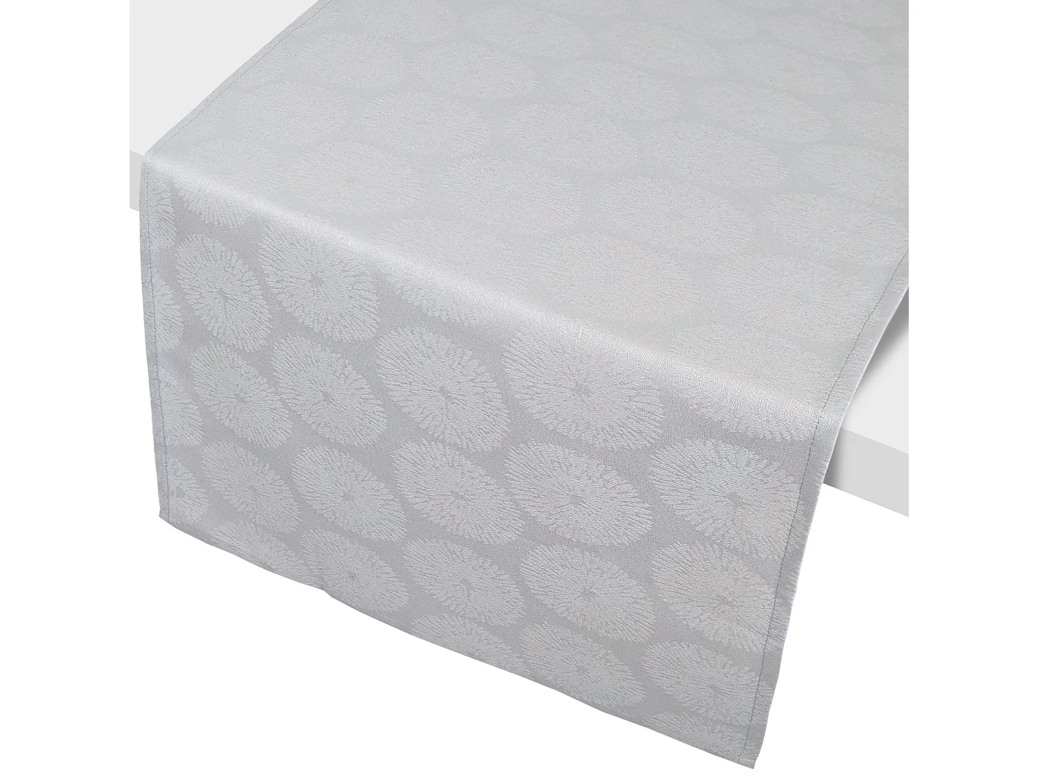 Chemin de table 45x150 cm HÉLIOS Perle coton + enduction acrylique