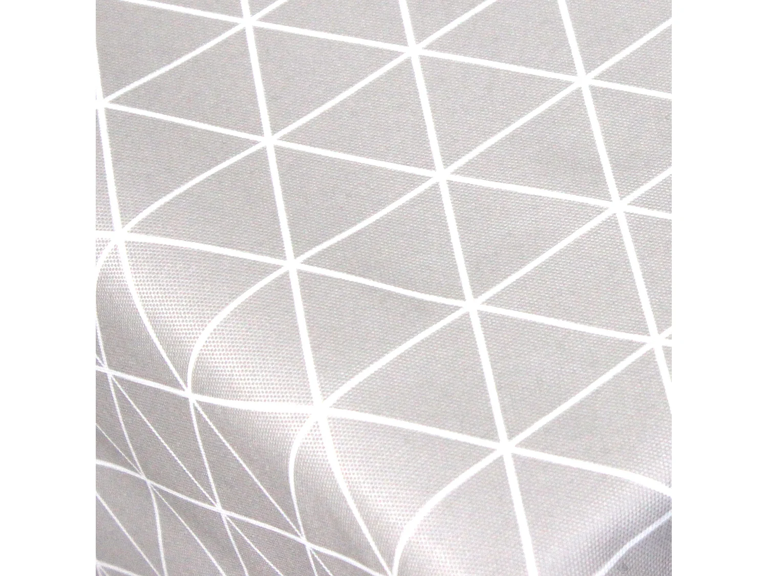 Nappe carrée 170x170 cm imprimée 100% polyester PACO géométrique gris Argent