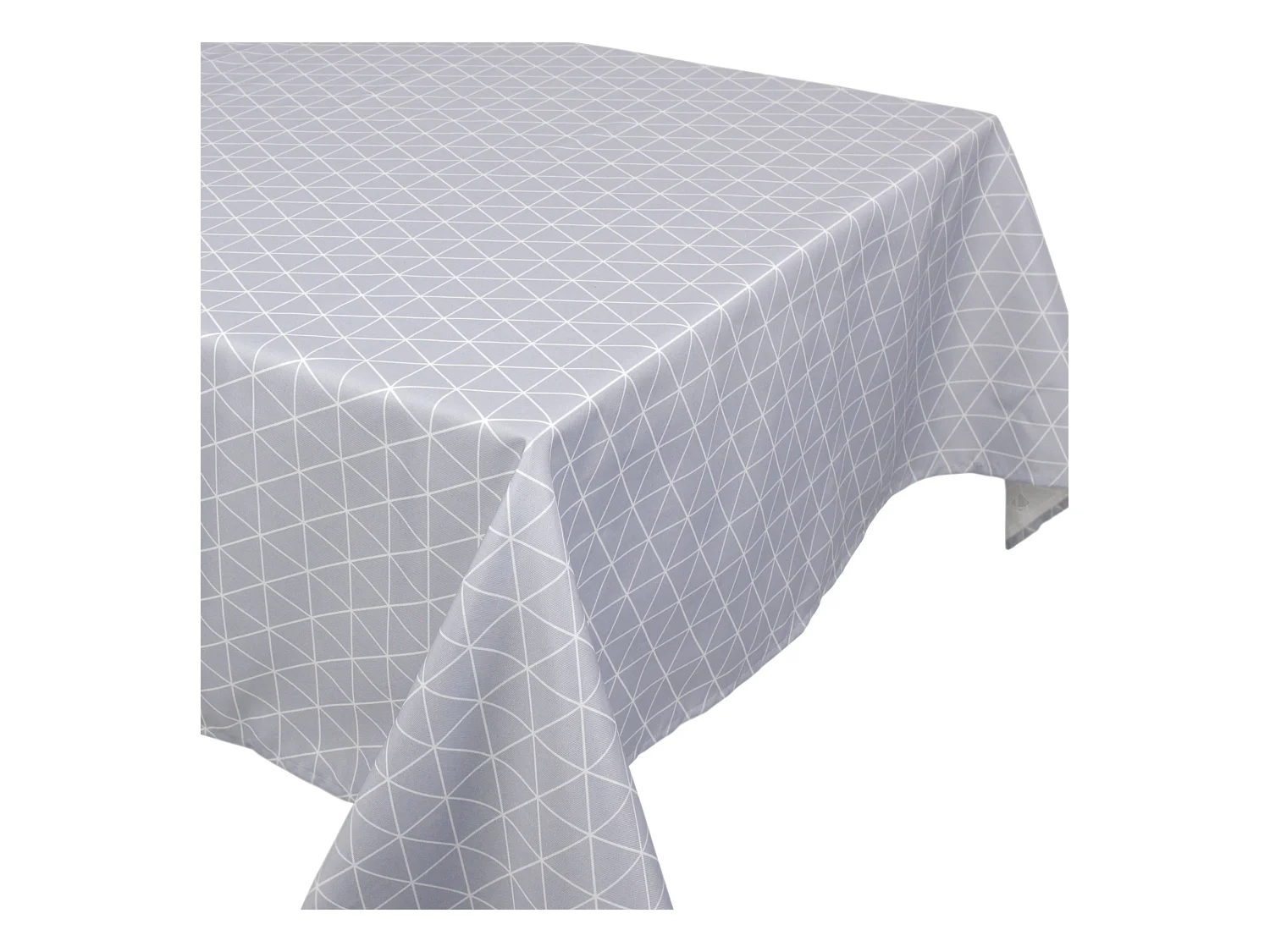 Nappe carrée 170x170 cm imprimée 100% polyester PACO géométrique bleu nuage