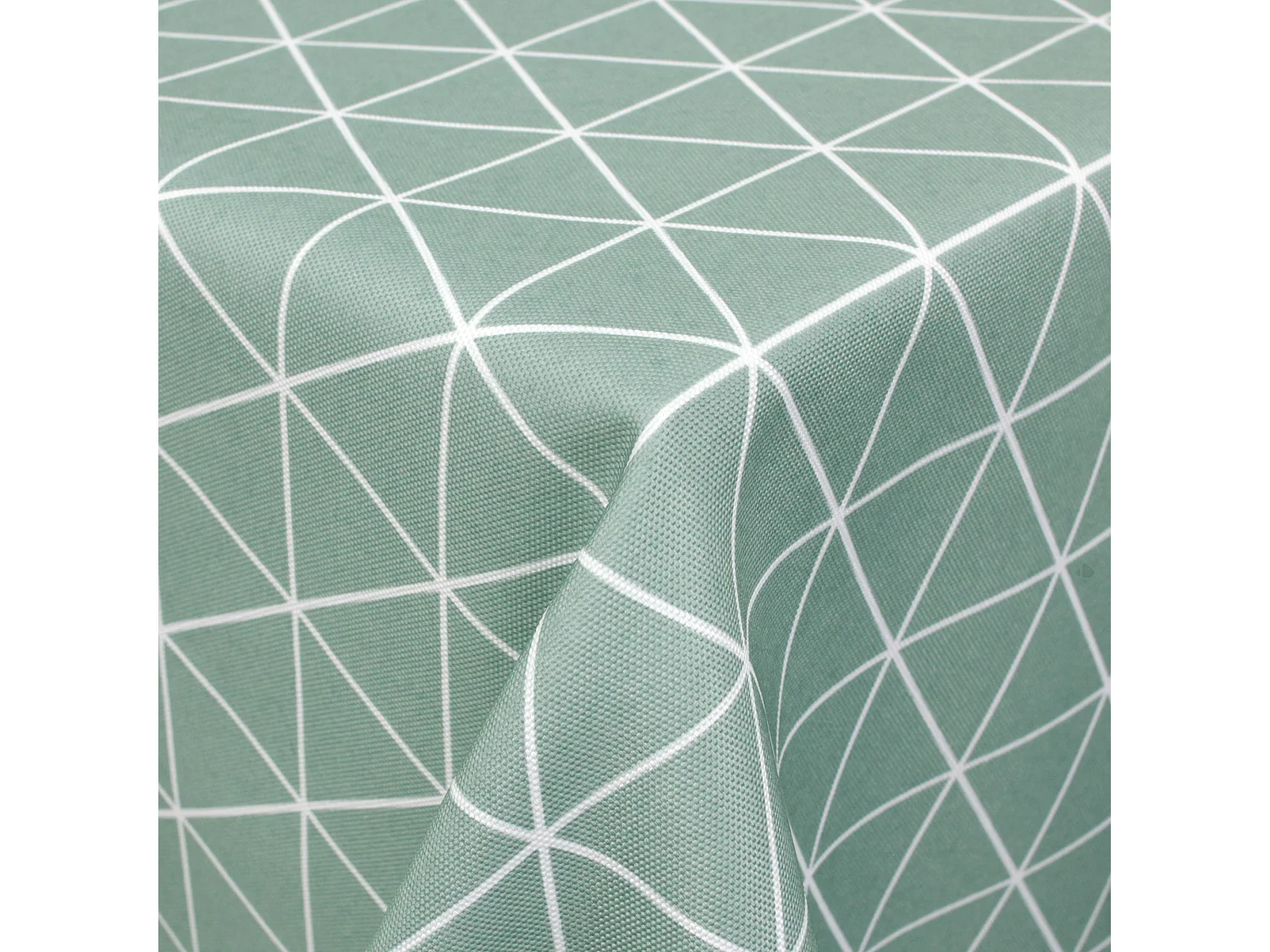 Nappe carrée 170x170 cm imprimée 100% polyester PACO géométrique vert thym