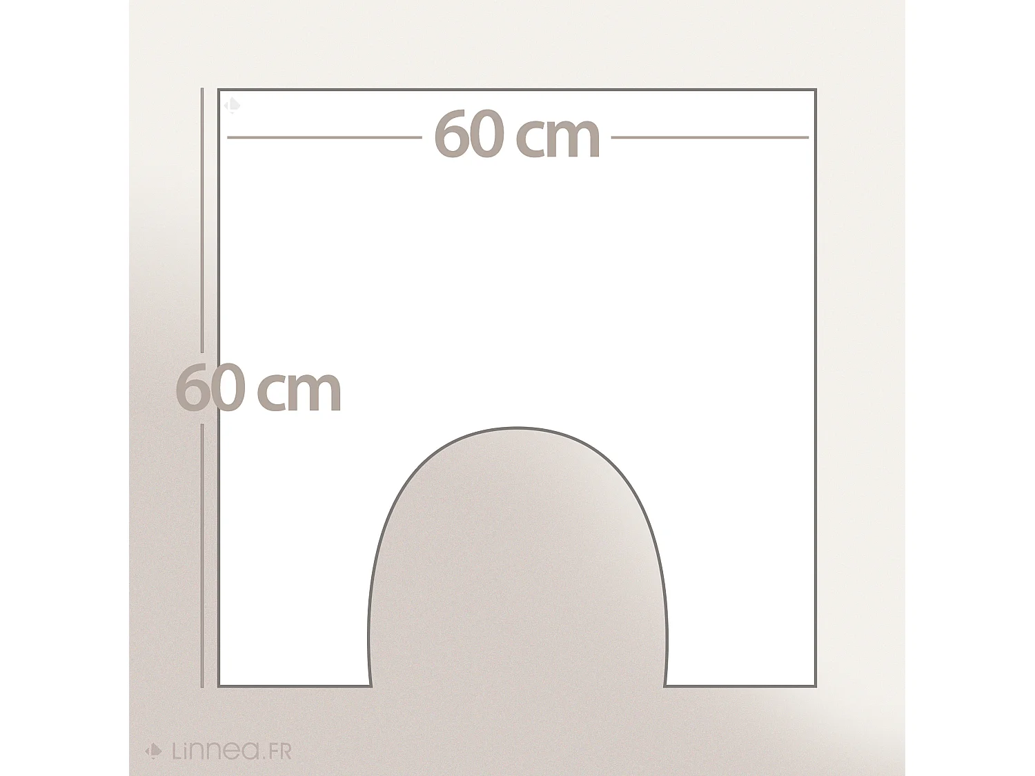 Tapis de bain contour WC et lavabo 60x60 cm FLAIR Rose 1500 g/m2