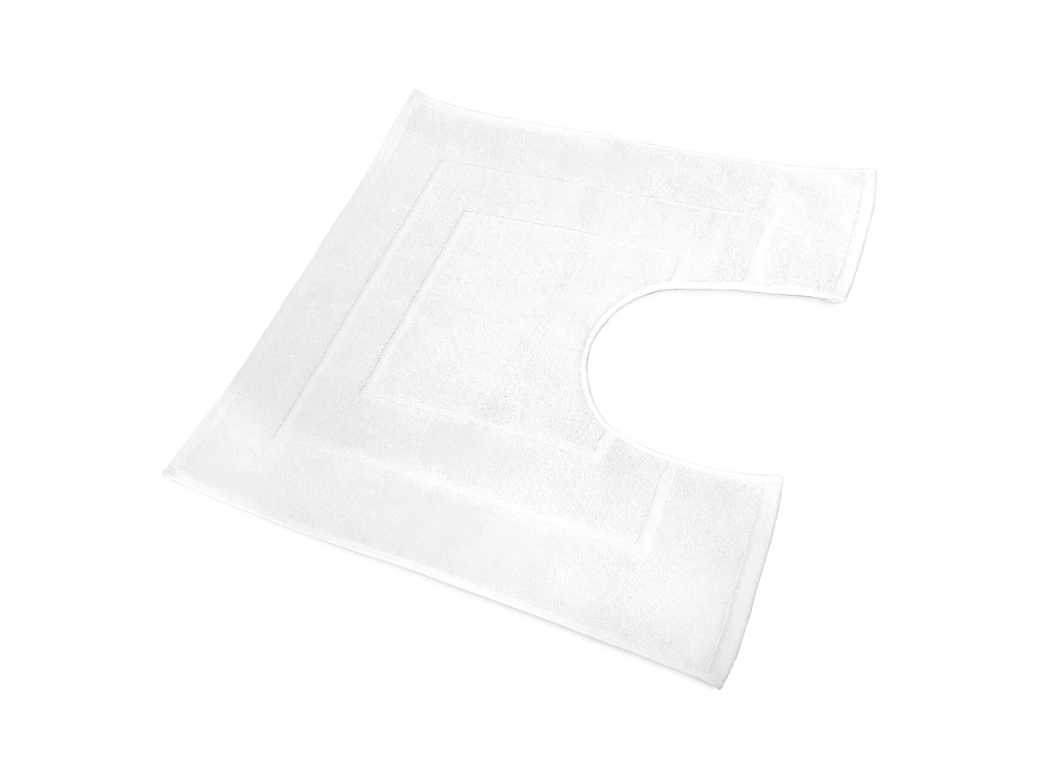 Tapis de bain contour WC et lavabo 60x60 cm FLAIR Blanc 1500 g/m2