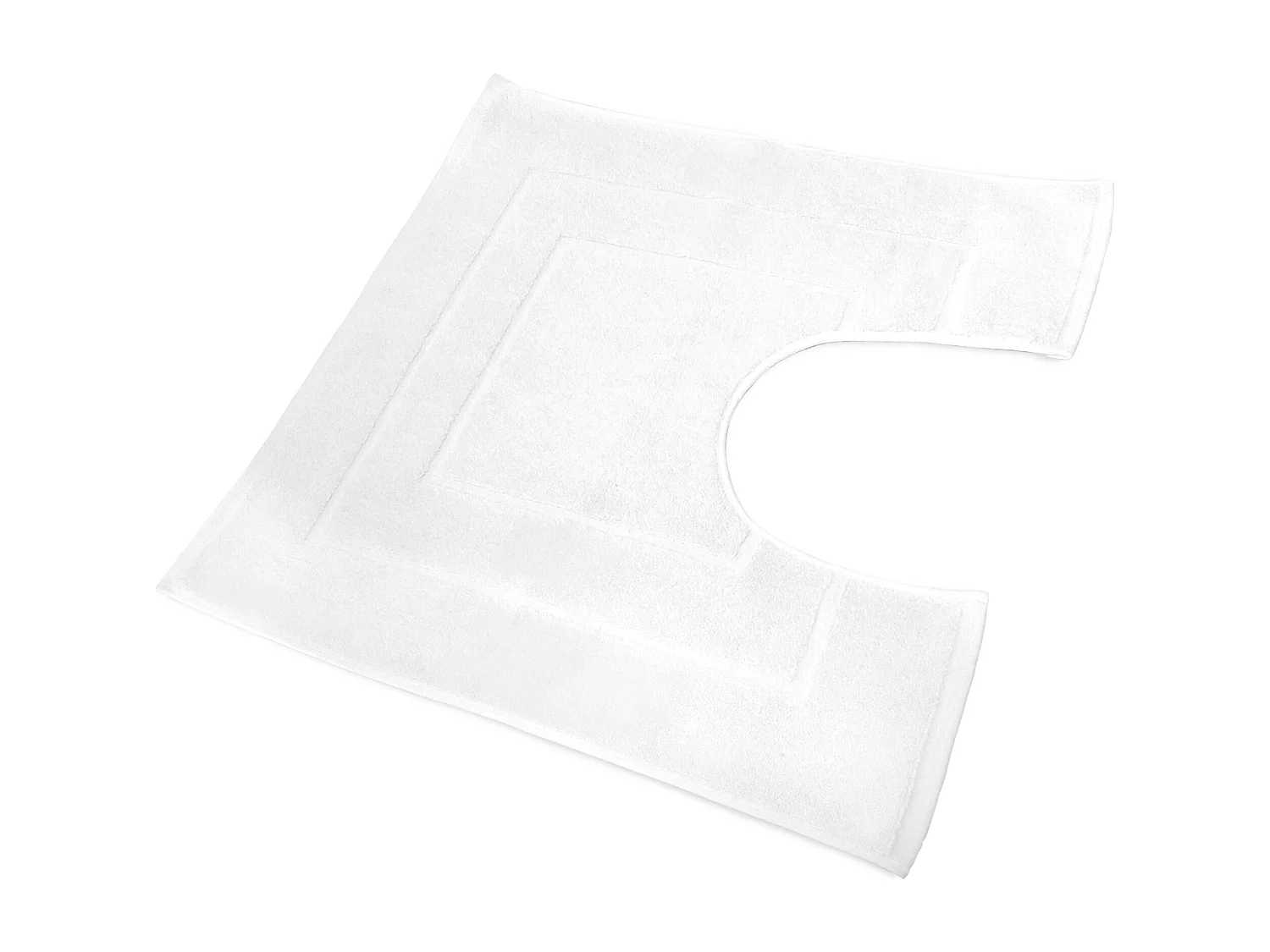 Tapis de bain contour WC et lavabo 60x60 cm FLAIR Blanc 1500 g/m2