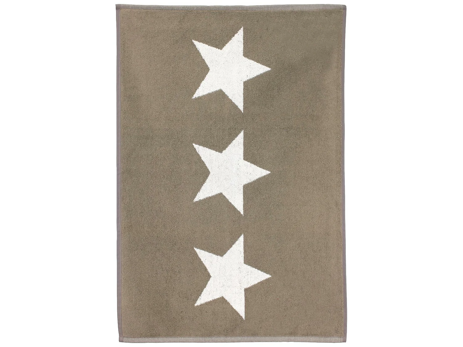 Tapis de bain 50x70 cm coton 700 g/m2 STARS Marron