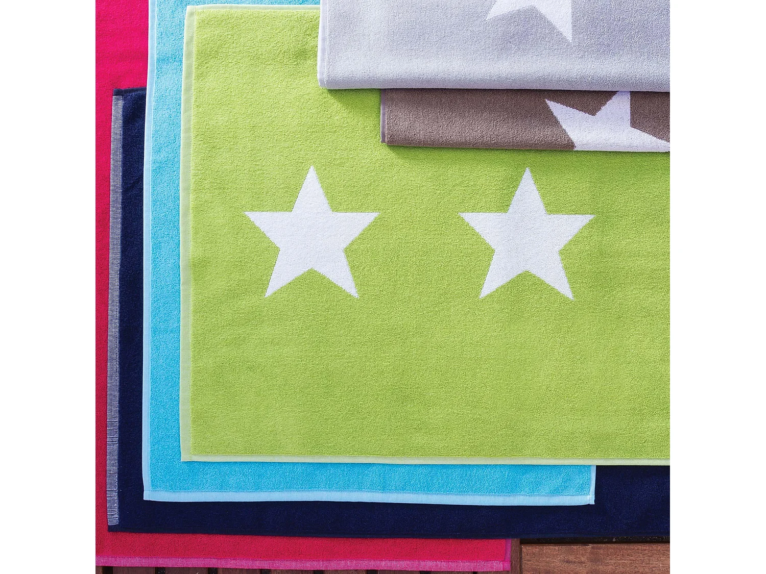 Tapis de bain 50x70 cm coton 700 g/m2 STARS Marron