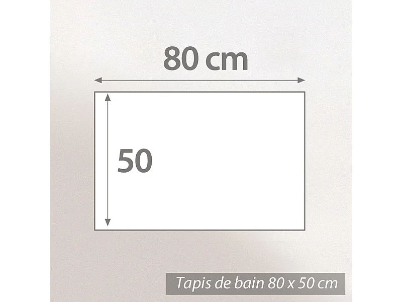 Tapis de bain 50x80 cm LOFTY Ivoire 1500 g/m2