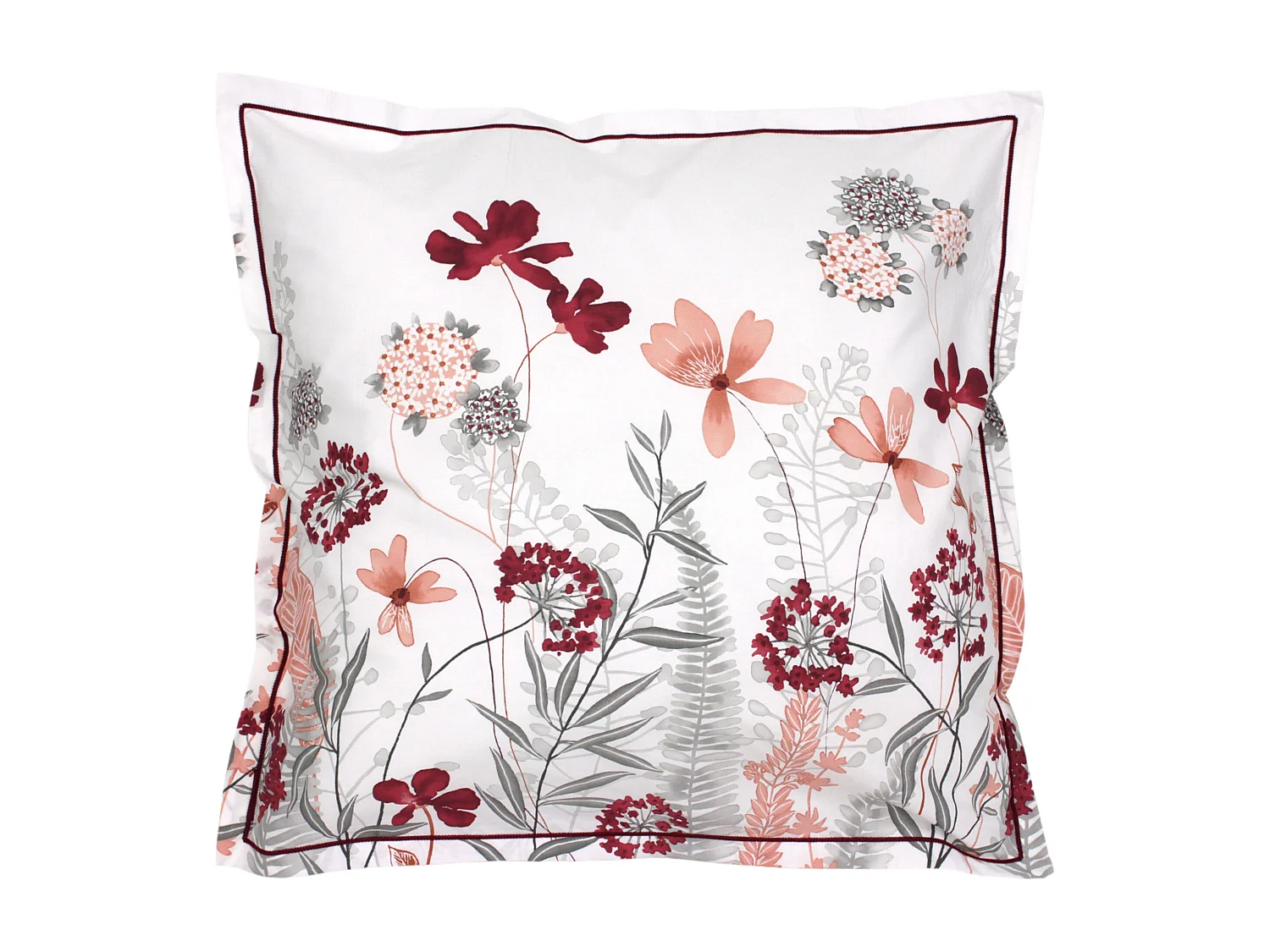 Parure de lit 200x200 cm Percale pur coton PETITE FOLIE Rouge