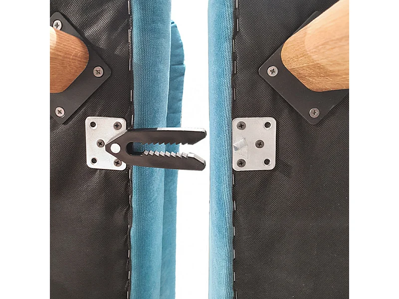 Chauffeuse 2 places pour canapé modulable en velours bleu - LASSIE