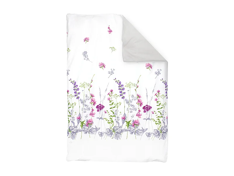 Housse de couette 140x200 cm coton PRETTY blanc