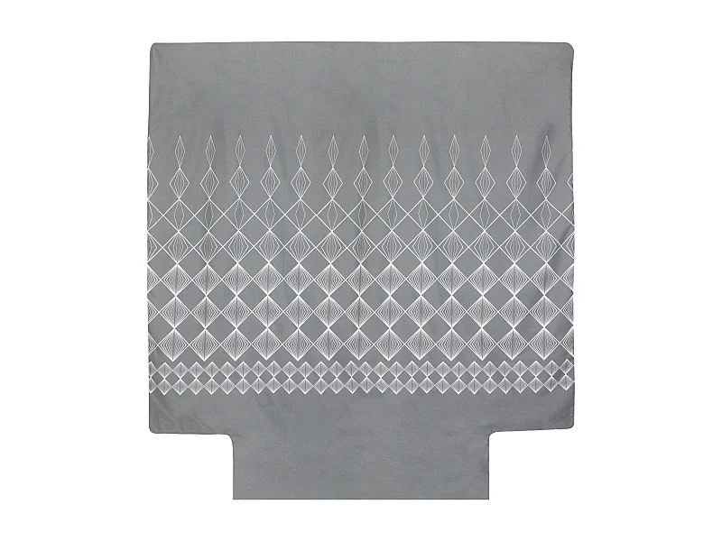 Housse de couette 260x240 cm coton FOREVER GRIS gris foncé
