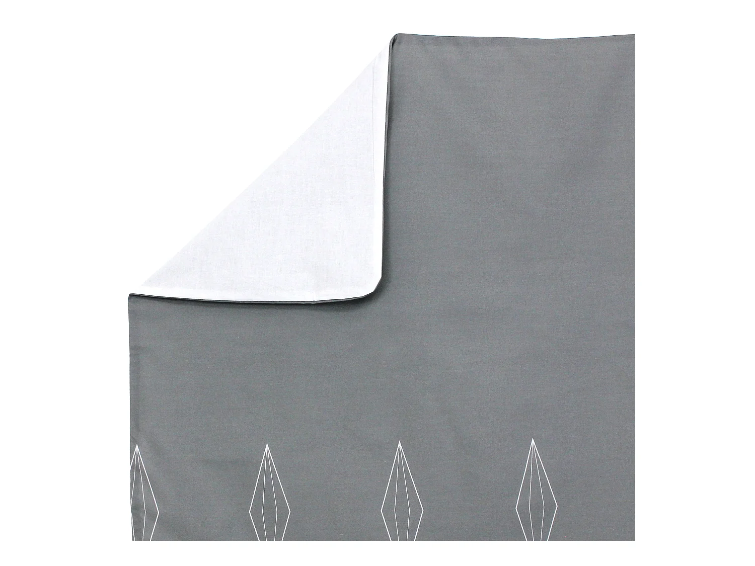 Housse de couette 260x240 cm coton FOREVER GRIS gris foncé