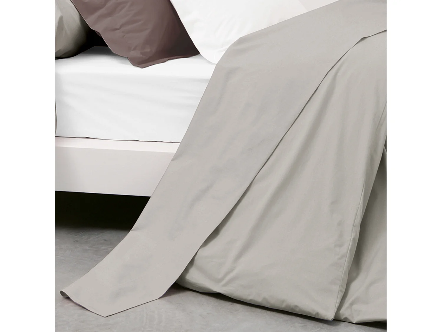 Drap plat uni 180x290 cm coton ALTO Chamois