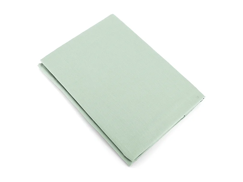 Drap plat uni 180x290 cm coton ALTO vert fleur d'amandier