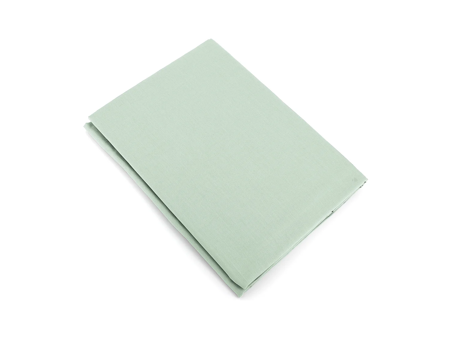 Drap plat uni 180x290 cm coton ALTO vert fleur d'amandier