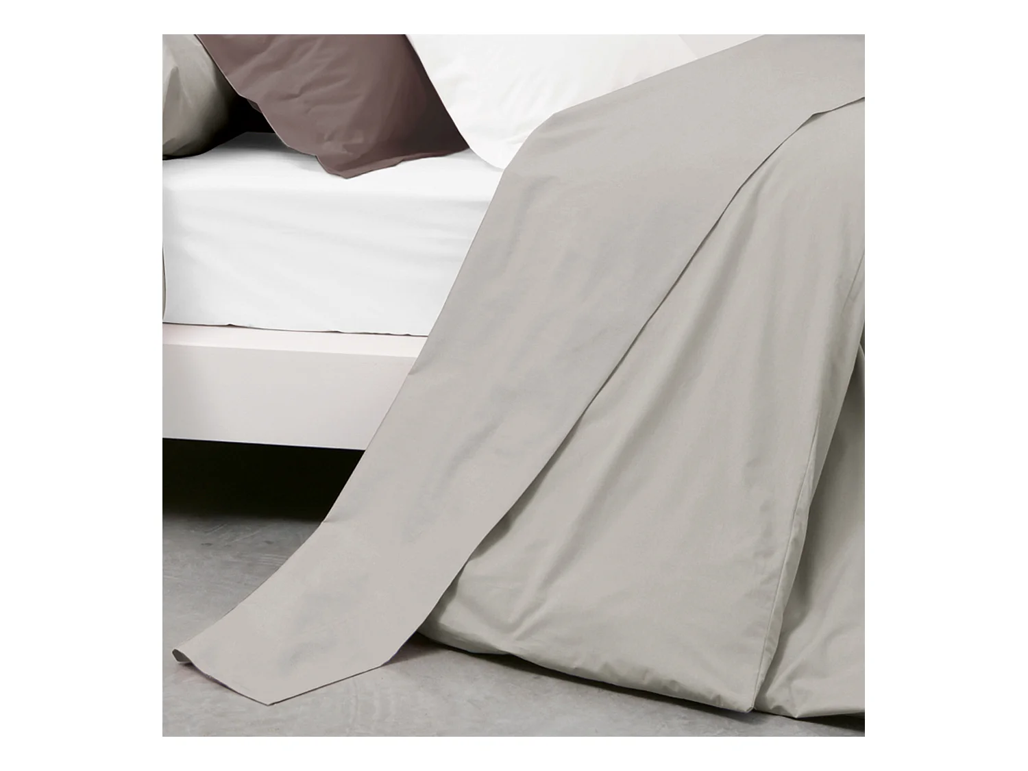 Drap plat uni 270x310 cm coton ALTO Chamois